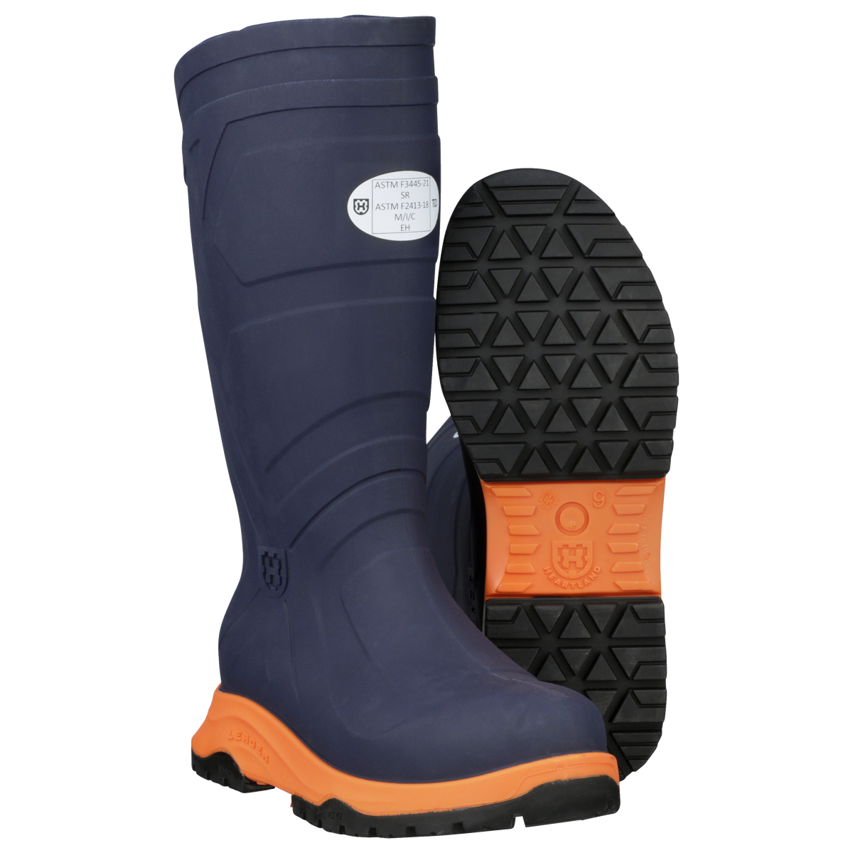 Heartland TD Leader 16" Steel Toe Boot, Blue/Orange
