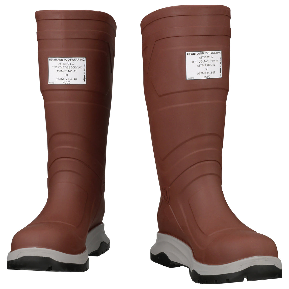 Heartland DB Leader 16" Steel Toe Dielectric Boot, Brick/Grey