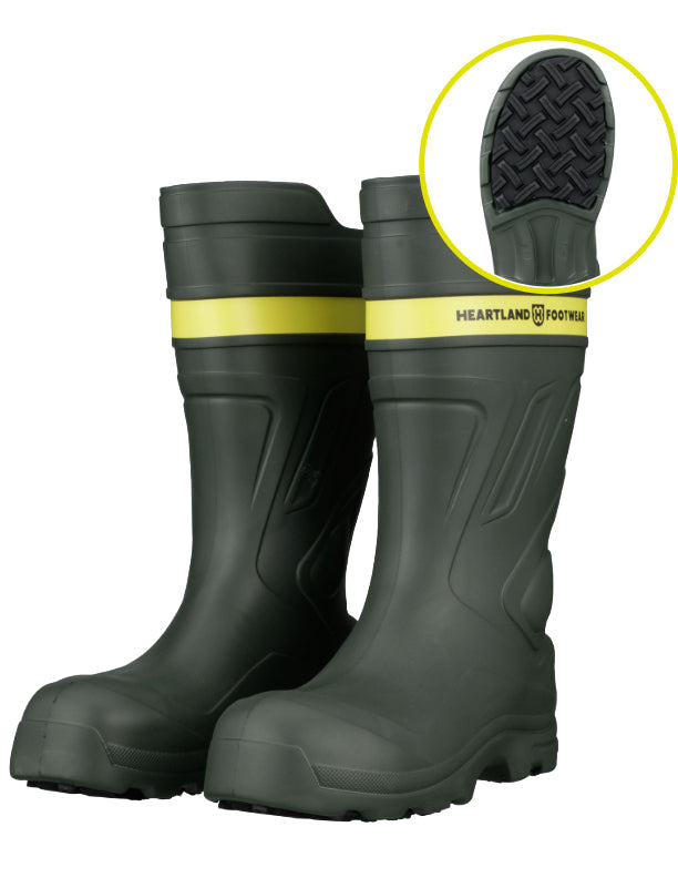 Heartland EVAir 16" CT EVA Composite Toe Boot, Green/Yellow
