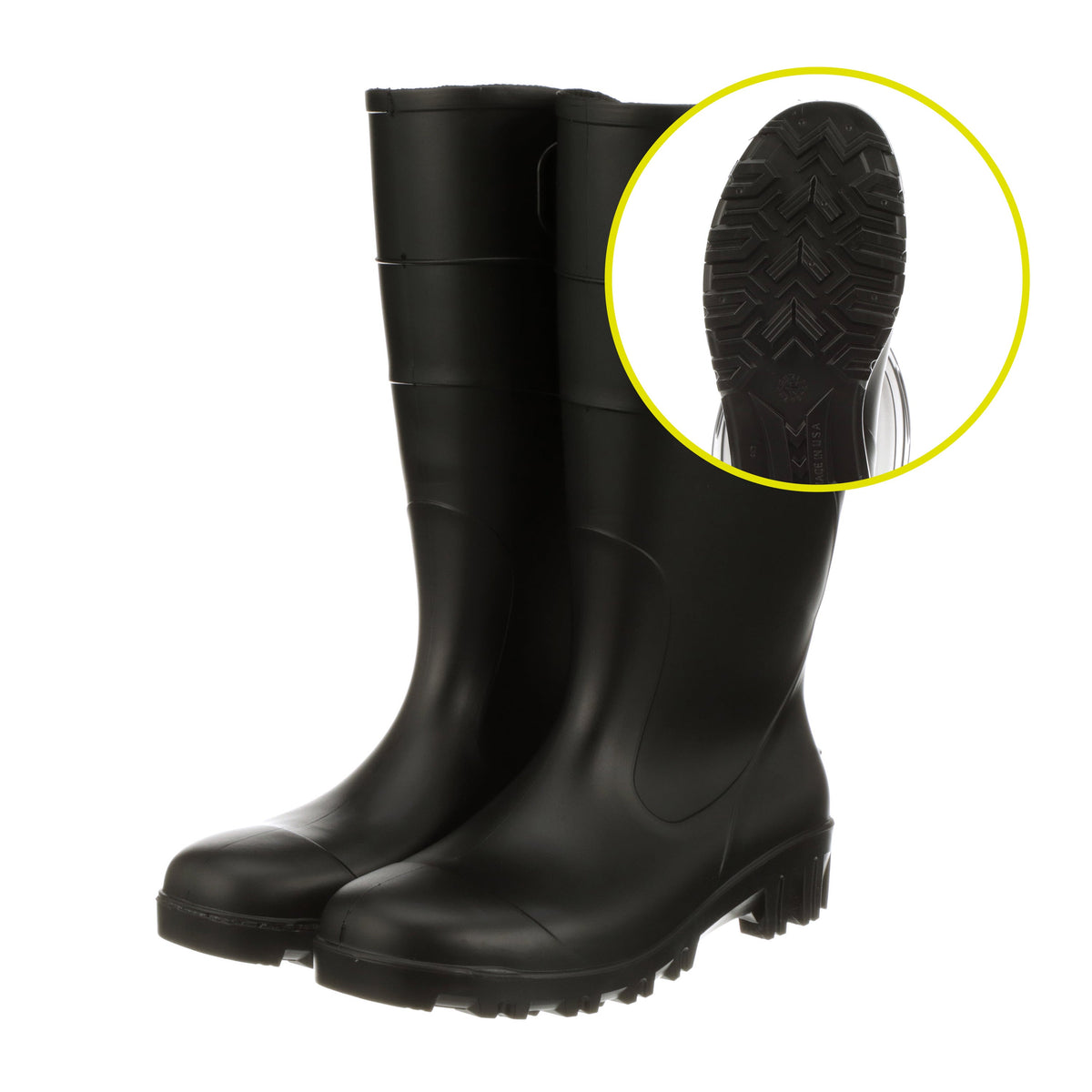 Heartland All Purpose 15" Steel Toe Boot, Black/Black