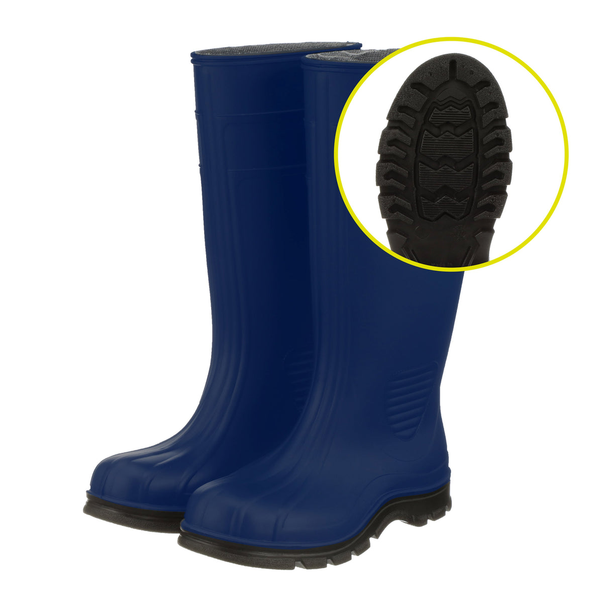 Heartland LineTuff 15" Plain Toe Chemical & Organic Resistant Boot, Blue/Cream
