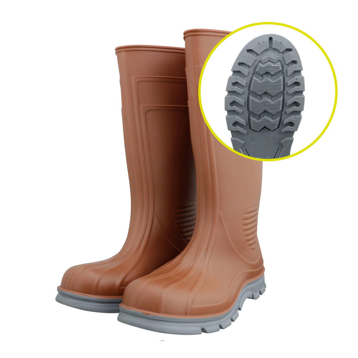 Heartland ChemTuff 15" Steel Toe Chemical Resistant Boot, Brick/Grey