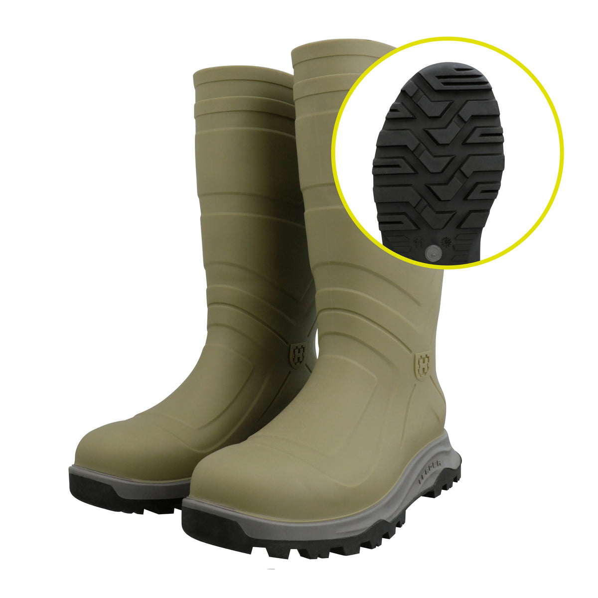 Heartland Leader Outdoor 16" Plain Toe Boot, Green/Grey