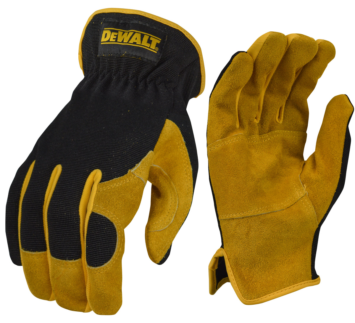DEWALT DPG216 Leather Palm Performance Hybrid Work Gloves